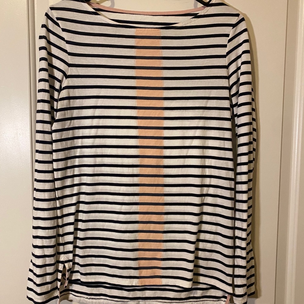 Great Breton striped T with peach accent